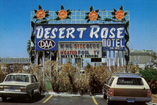 vintagelasvegas:Desert Rose Motel. Las Vegas, 1979. Demolished in the mid-90s to make way for M