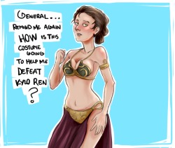 reylofeels:  Because he is a Solo?    I don’t know, I just wanted to draw a sexy Rey in that Slave costume. Sorry x’D. 