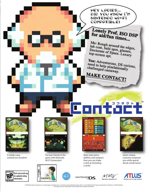 Porn photo obscurevideogames:  vgprintads:  “Contact”Hardcore