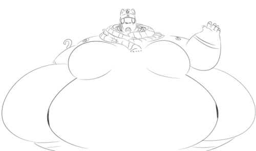 chubbot-arts:well whadda ya know, it’s @emiko-fatty, far out