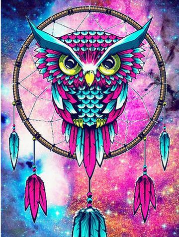 Starry Night Dream Catcher Owl Diamond Painting 