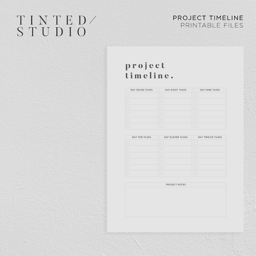 Project Timeline by Tinted Studio