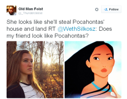 56blogsstillcrazy:  she does for real look like John Smith 