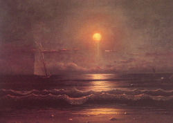 oldpaintings: Sailing by Moonlight, 1860 by Martin Johnson Heade (American, 1819–1904)