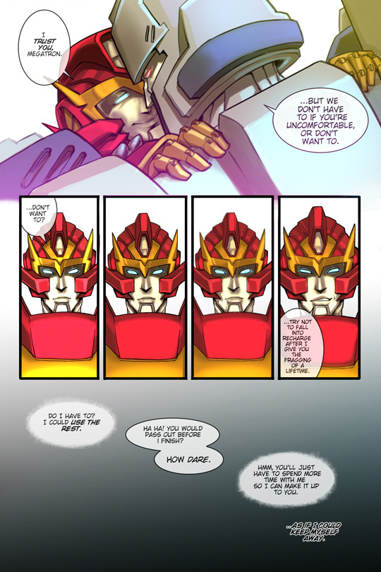 robo-hunter-chaim:  Megatron X Rodimus  Honestly, Megatron could teach Rodimus how