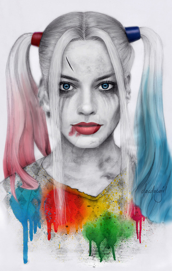 justharleyquinn:  Harley Quinn pencil portrait by Dacdacgirl