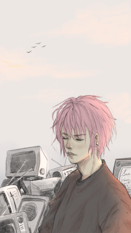 Here&rsquo;s one of my original character~He lives in a city somewhere in the sky. I&rsquo;m