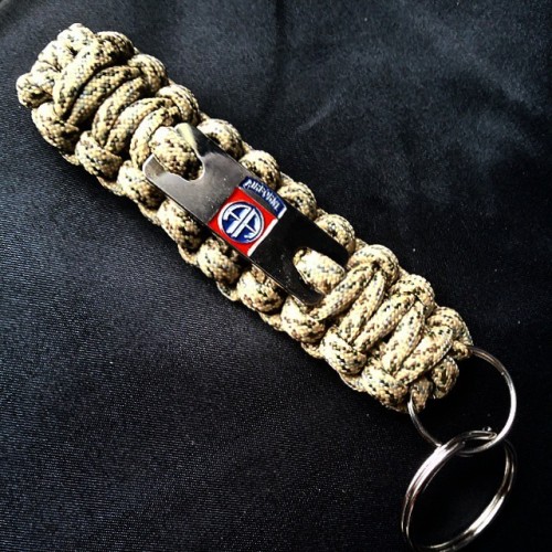 Paracord keychain with 82d Airborne’s All American unit patch; a Veterans Day gift from my Beloved Wife @ambertides