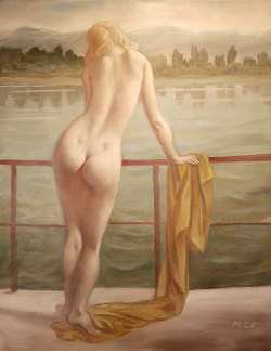 artbeautypaintings:By the waterside - Pál C. Molnár