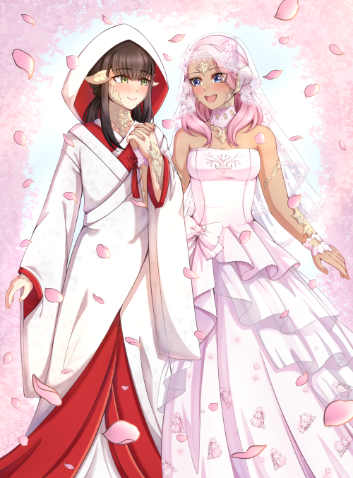 Spring wedding <3Commission for @fluffy-snow-fox. Thank you so much!