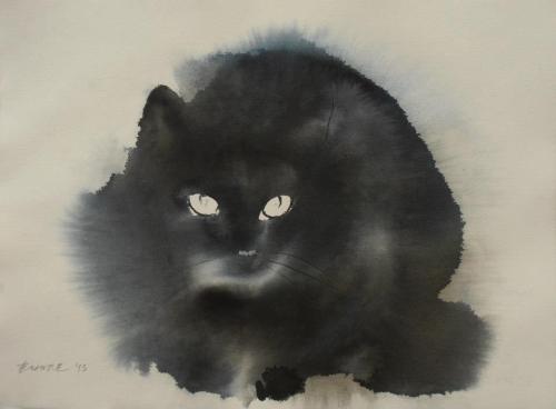blackcoffeecinnamon:Endre Penovác (1956-), from the series of watercolour cats