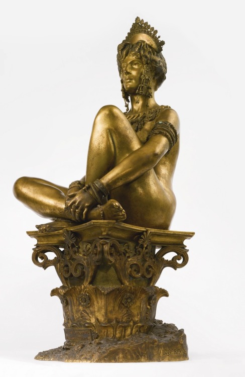 songesoleil:Corinthe.Gilt-bronze with semi-precious stones.Height : 73.5 cm.Source : sothebys.com.Ar