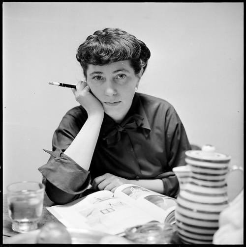 Jane Smiths Evans Smoking by Walker Evans, 1950s.