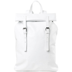 fashionsankofa:  Asya Malbershtein White leather rectangular backpack with straps ❤ liked on Polyvore (see more white leather backpacks) 