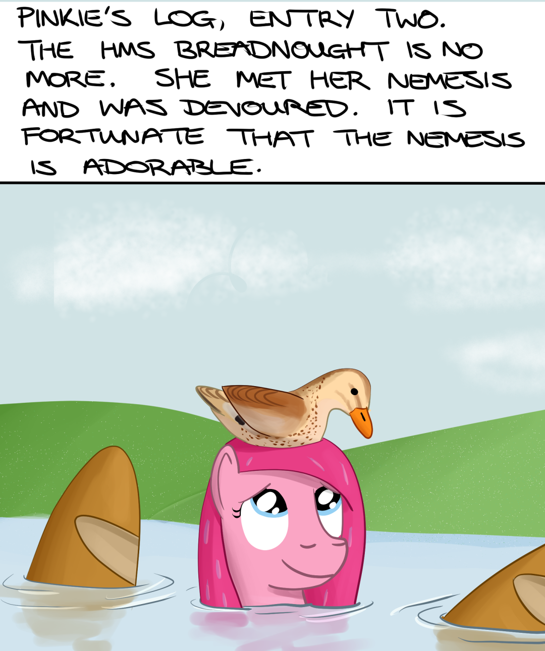 hoofclid: That boat lasted surprisingly long. I think Pinkie may be on to something.