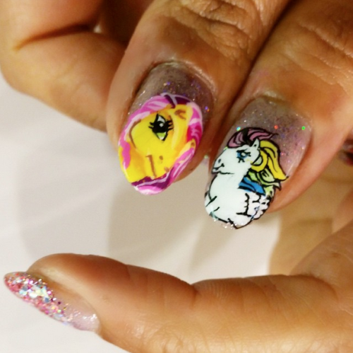 Cutie patootie #mylittlepony nails by WAH GIRL Jess BOOK JESS NOW topshop@wah-nails.com