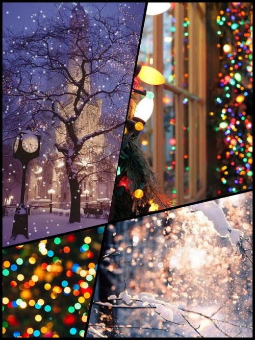 Christmas lights and snow ! ❄