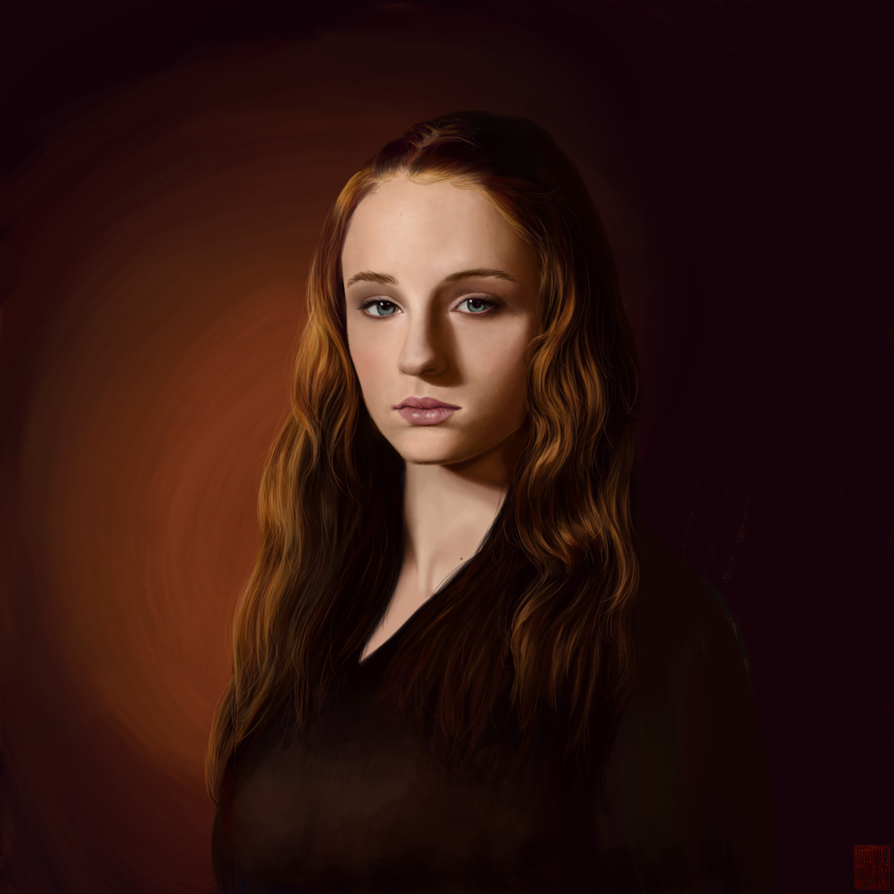 gameofthrones-fanart:  Stunning Digital Painting of Sansa Stark by involving 