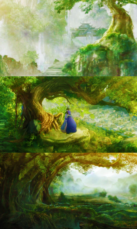 moonlitgarden:The beautiful scenery art of 魔道祖师.