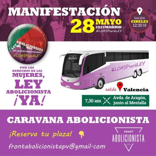 #YoVoy28MAbolicionista !!✊♀️ El día 28 de mayo ¡¡TODAS A #Madrid !! Nos vemos en Cibeles a las 12'30