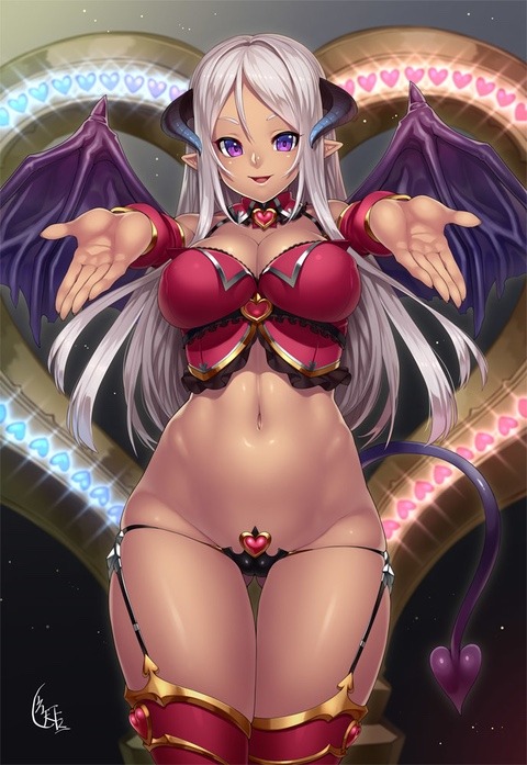 fromleathertolace:  kitsunemegami:  Hot charming girls &lt;3  Hot demon girls~