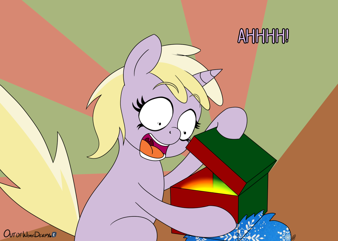 outofworkderpy:  Derpy: Happy Holidays Everyone! Derpy was able to raise 44 bits!