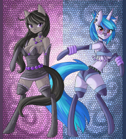 raptor007:fanart of Octavia and Dj Pon3 more