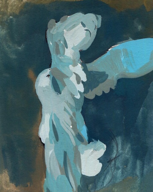 A quick gouache study of a statue in Copenhagen • Day 13 of #pleinairpril & #100dayproject ! 013