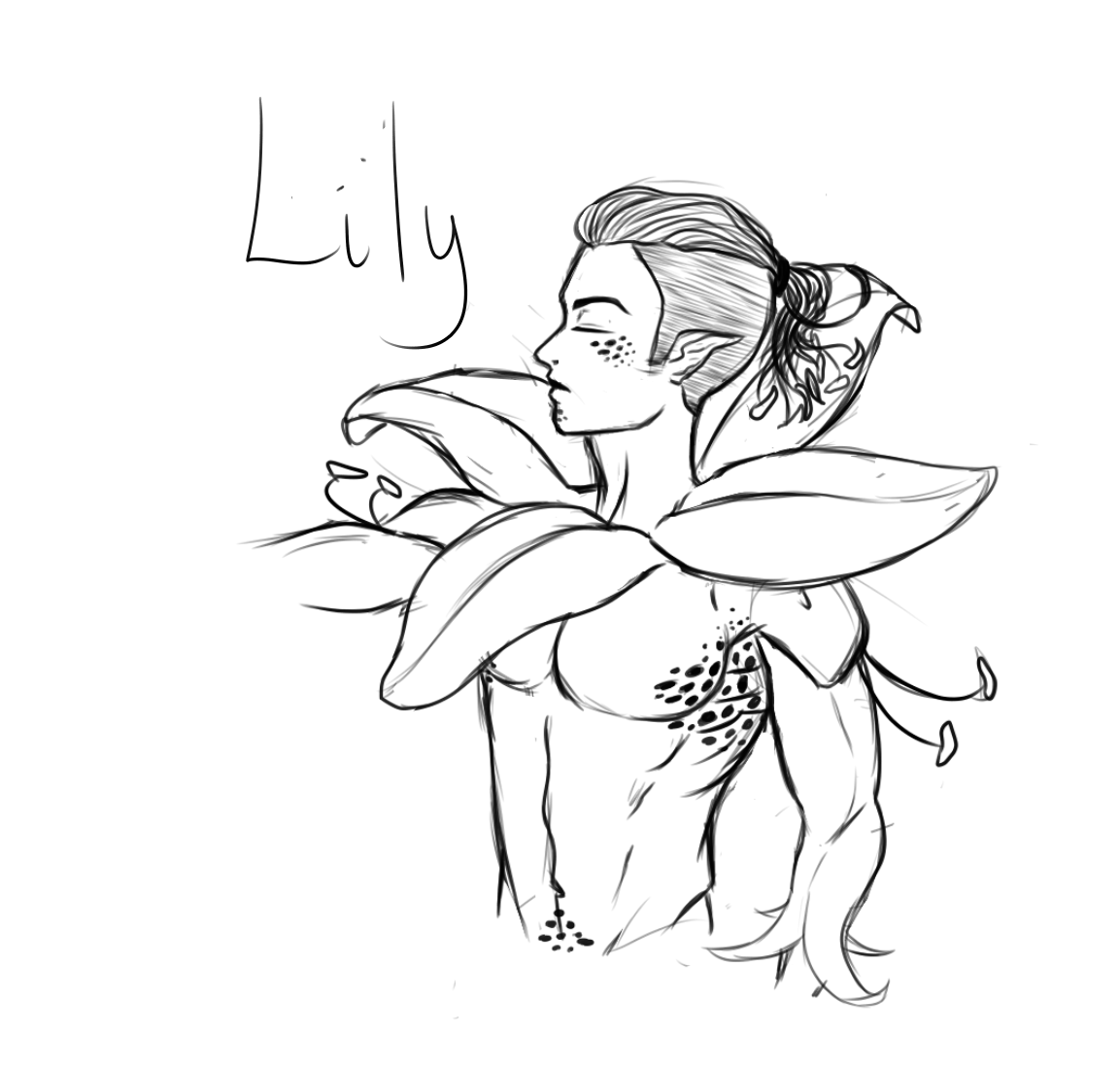 nightingale-bewitched:  i sketched some flower people, this was really fun to do