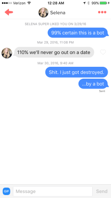 tinderventure:  Might as well go down swinging