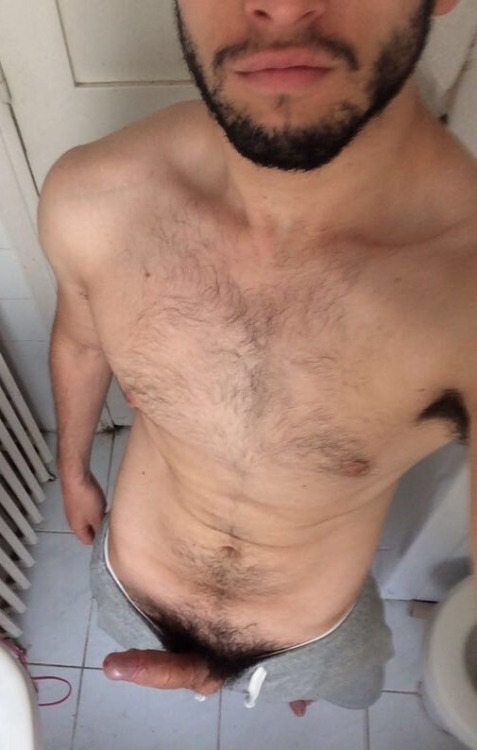 panoptick:  –Great, hairy cock and balls on this horny fucker. Thanks for submitting! 👌