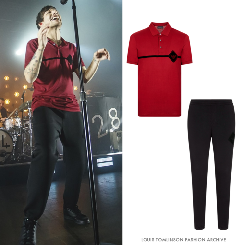 Louis performing in Barcelona | March 9, 2020Emporio Armani Pima Cotton Polo with Velvet Patch and R