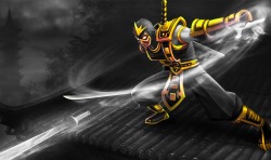 Monochromatic Splash Art: Yellow Jacket Shen