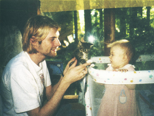 corymoss:  Kurt and Frances Cobain 