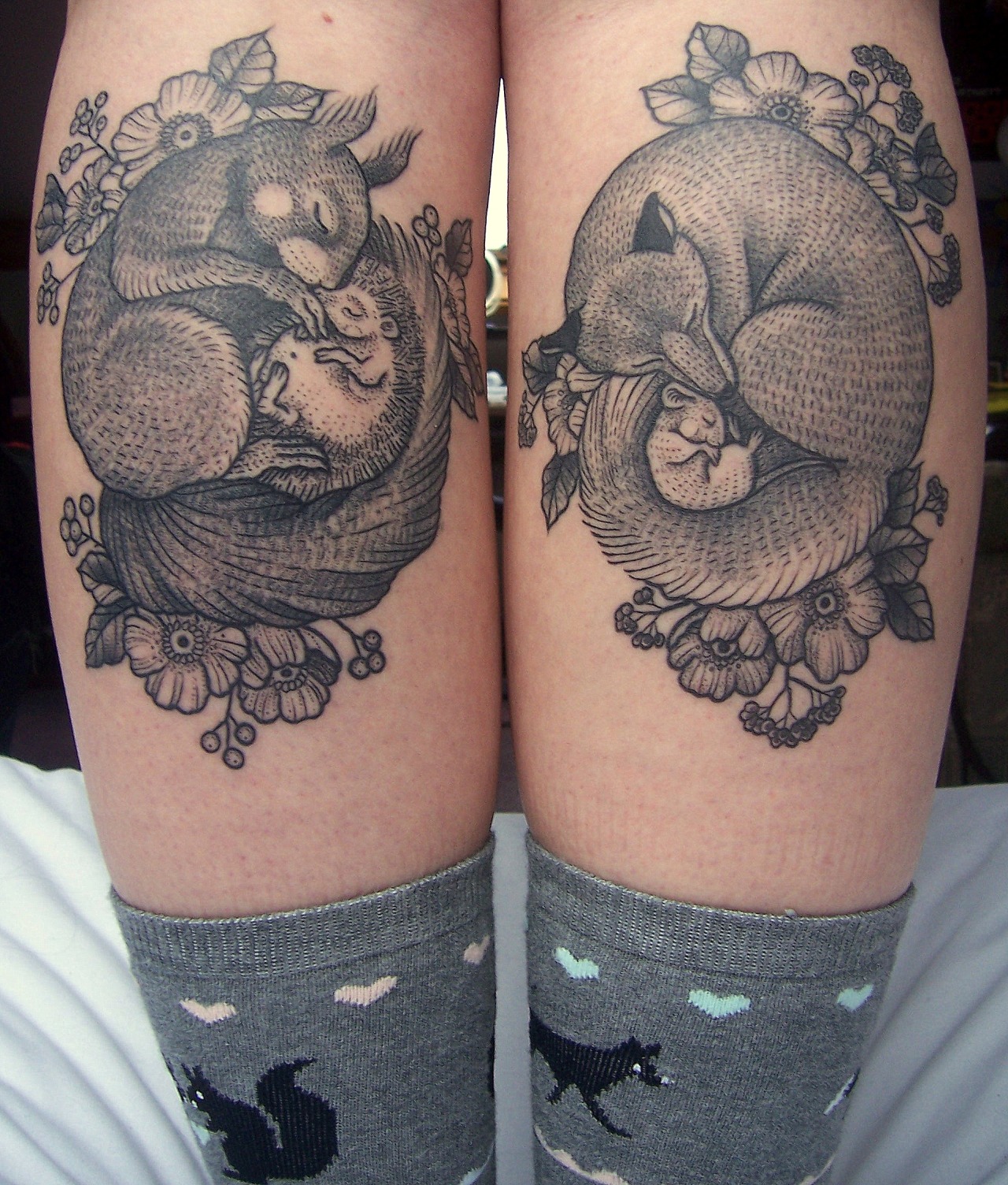 fuckyeahtattoos:  Found the best socks to go with my calf tattoos! Thank you so much
