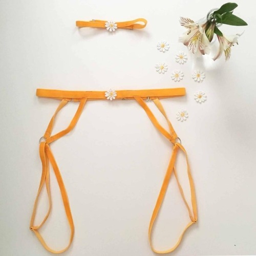 The Sweet Daisy accessories, choker or waist harness, both adjustable and really cute to wear. . . 