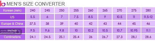 240 korean shoe size us