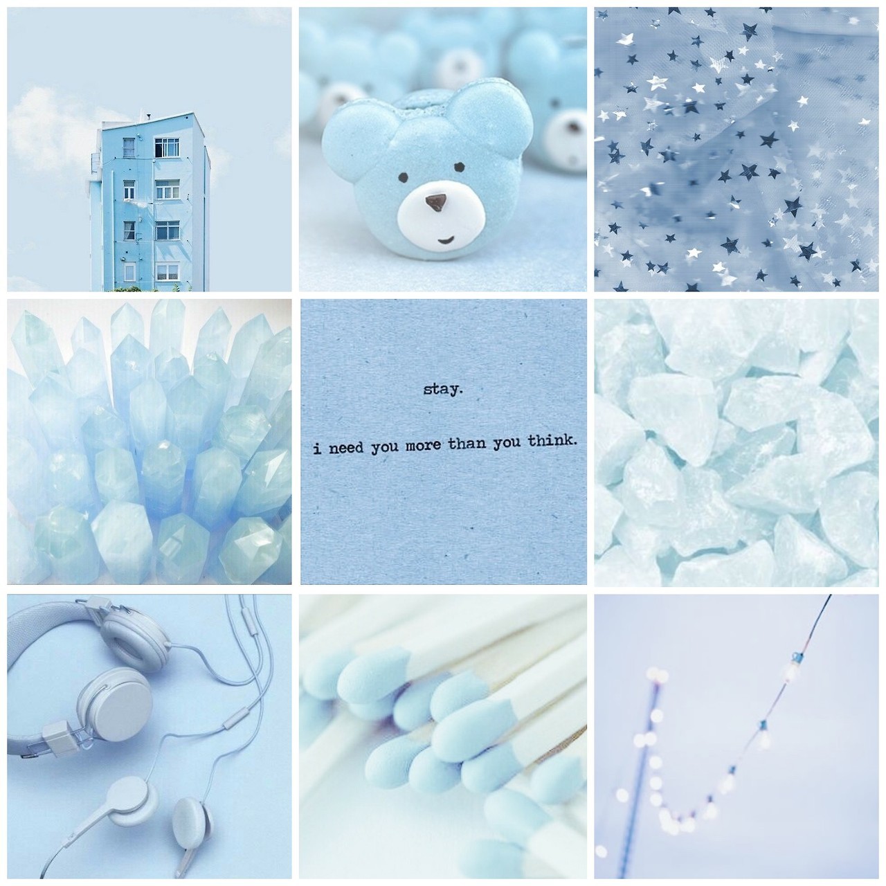 i'm trying to sleep — aesthetic moodboard // pastel blue