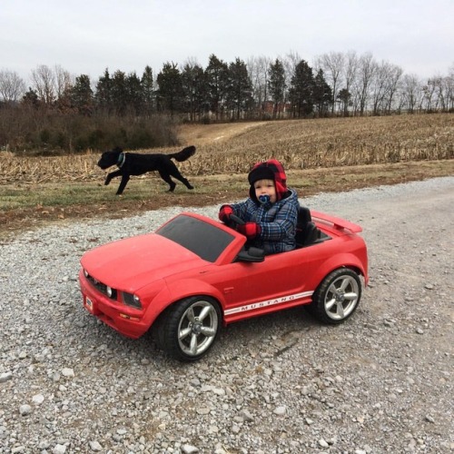 Cold doesn’t stop this kid from keeping the top down.
