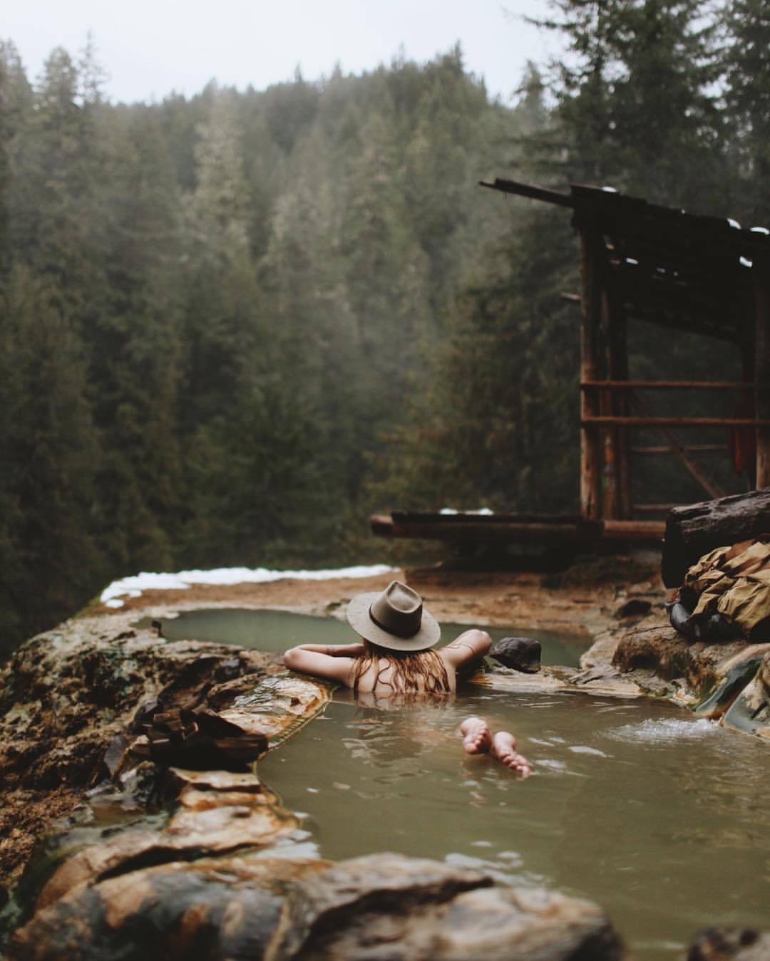 kodiakstag:  Sat in some hot springs listening to the river flow below us and the