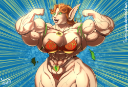 musclegirlart:  Amulet of the BEAR! by Sammy-Upvotes