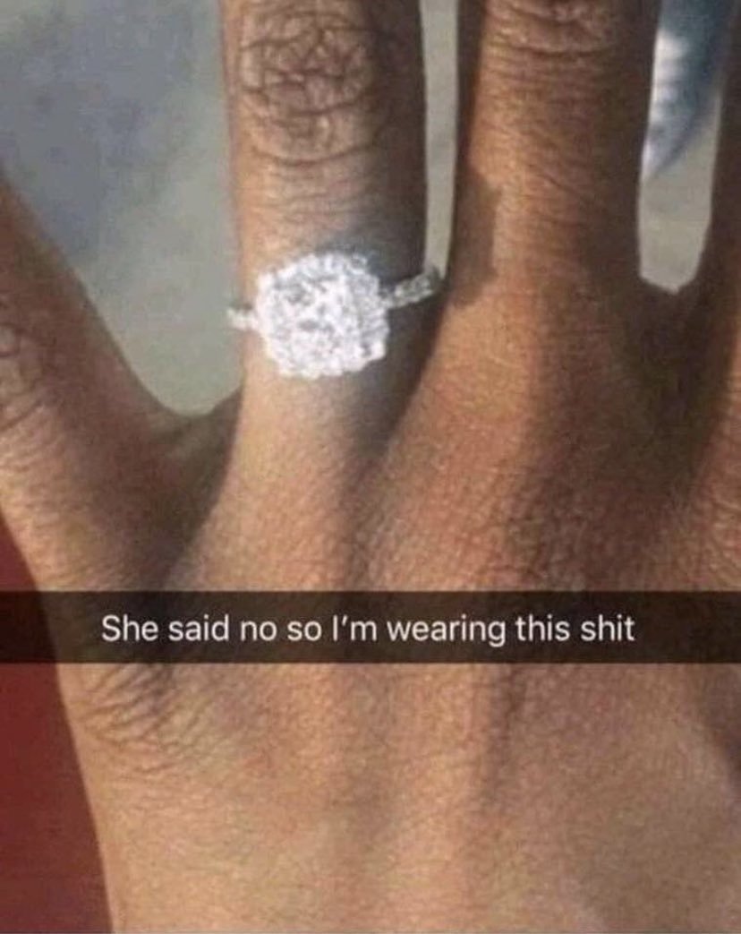 She said no so I'm wearing...