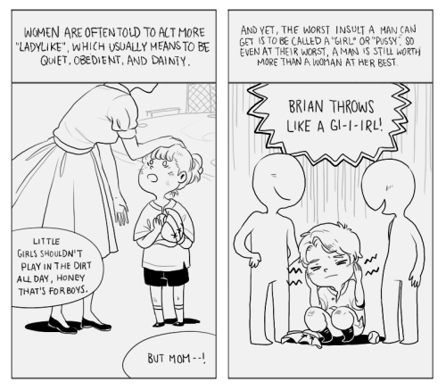 chromehearts:A feminism comic I did for my uni’s newspaper. I wish I had a bit more time to work on 