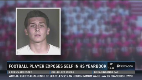 A high school student in Arizona exposed his penis in a yearbook photo. Had to search the Internet r