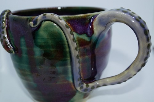 sosuperawesome: Octopus Handle Mugs, by Studio 207 on Etsy See our ‘mugs’ tag
