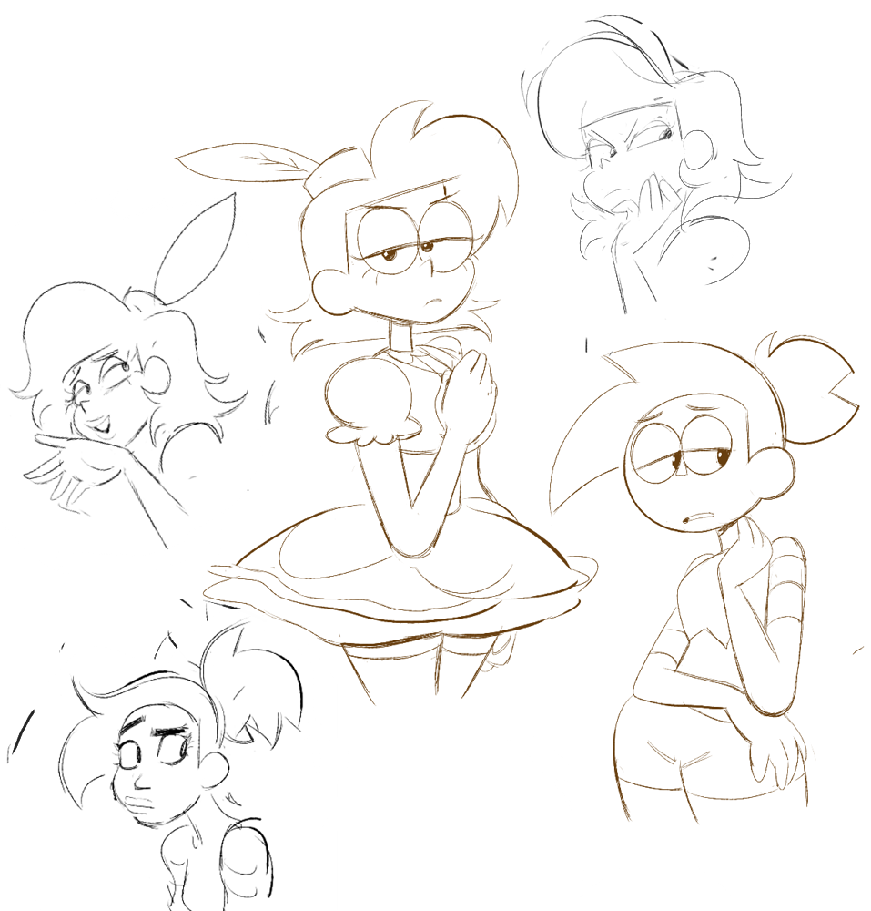 stevieborbolla:  enid and elodie doodles i have lying around!