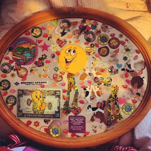 My “sticker mirror” circa 1997 #90skids #cleaningmyroom