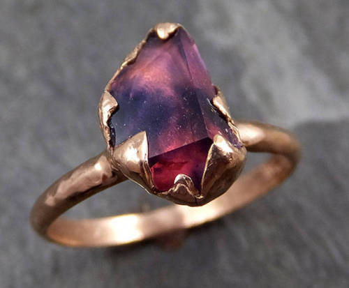 swoodthis:jillithe:sosuperawesome:Partially Faceted and Uncut Gemstone Rings Angeline Crowder Bo