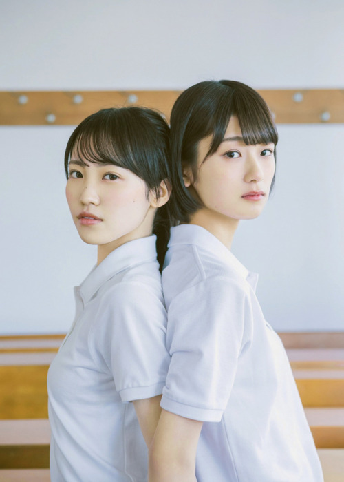 sakamichiclips:松田里奈 + 井上梨名 × 月刊エンタメ 2019 #松田里奈生誕祭 #井上梨名生誕祭(+トリミング・色調変更など)