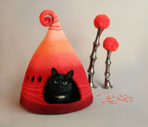 mayahan:Felt Cat Houses by Kosata Yuliya